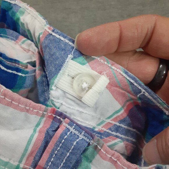 J. Khaki Boys Shorts Size 10 Pockets Zip/Button Waist 22 in Inseam 8 in Plaid - Picture 8 of 9